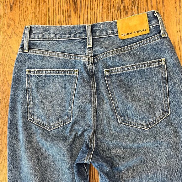 Denim Forum Aritzia The Nina Stovepipe Straight Leg Jeans Button Fly  Size 26 - Picture 5 of 13